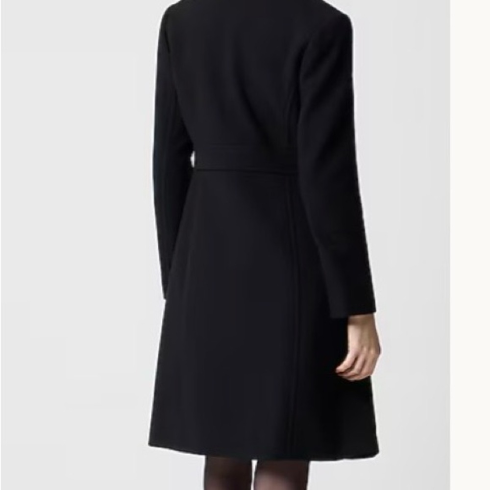 J. Crew Hot Pink Wool Blend Trench Coat with Gold Buttons - Picture 8 of 12